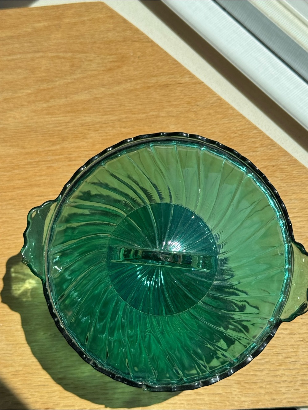VINTAGE JEANNETTE Glass “Swirl” Candy Dish in Ultramarine - Picture 2 of 7